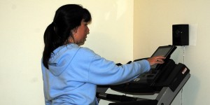 PJ Reading on Treadmill