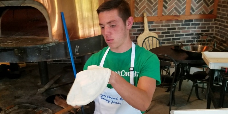 Emery Preps Pizza Dough
