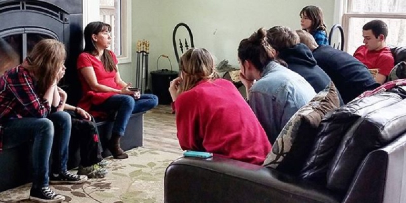 Relax and Talk Around the Fireplace